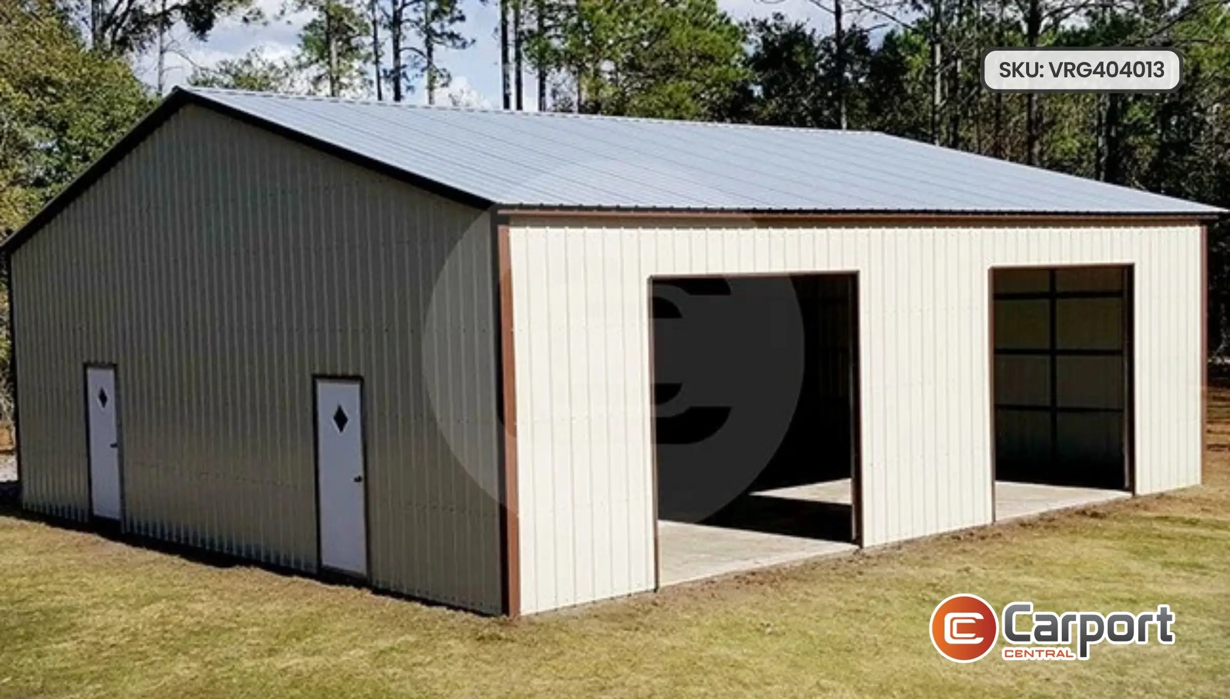 40'x40' Vertical Roof Garage