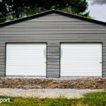 30x30 Two Door Metal Garge - Front