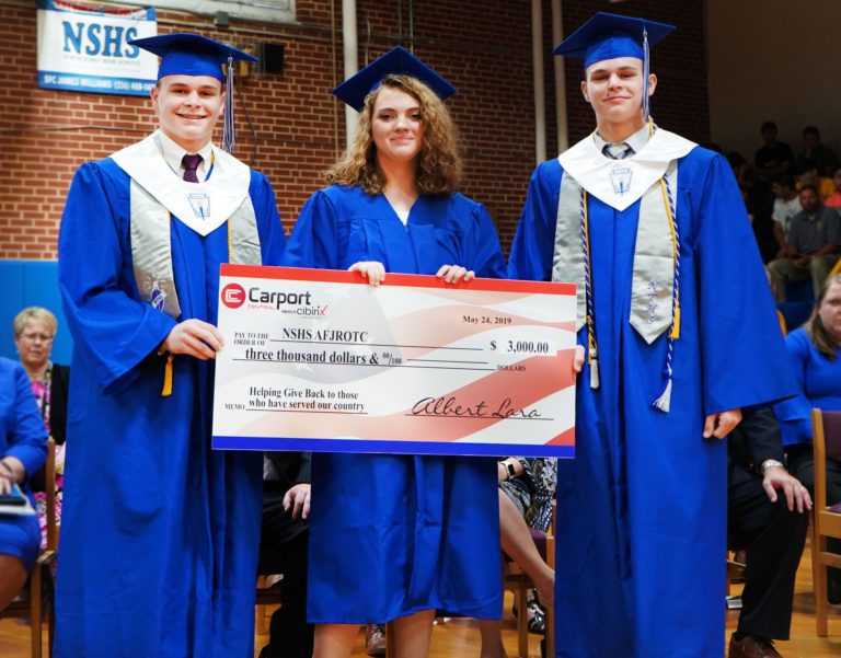 Carport Central proud to donate to the AFJROTC as part of North Surry High School’s Senior Awards Ceremony