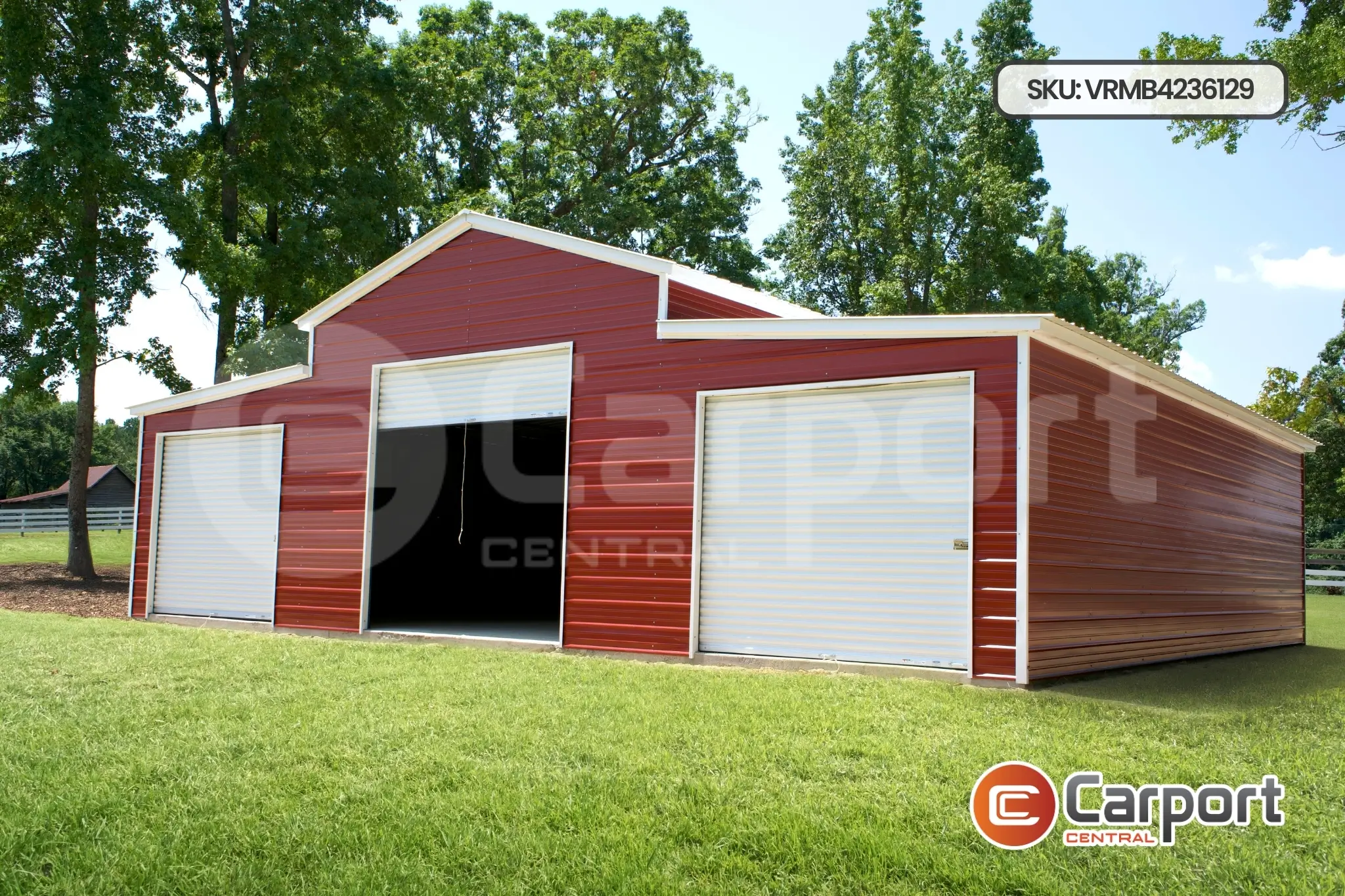 42x36 Vertical Roof Steel Barn | 42x36x12 Barn Building Prices