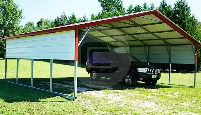 24×21 Vertical Roof Steel Carport