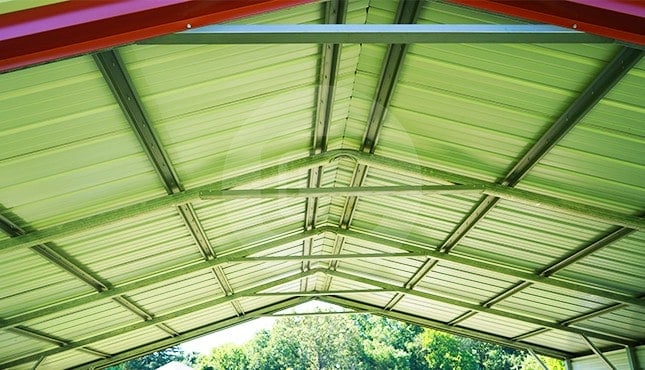24x21 Vertical Roof Steel Carport