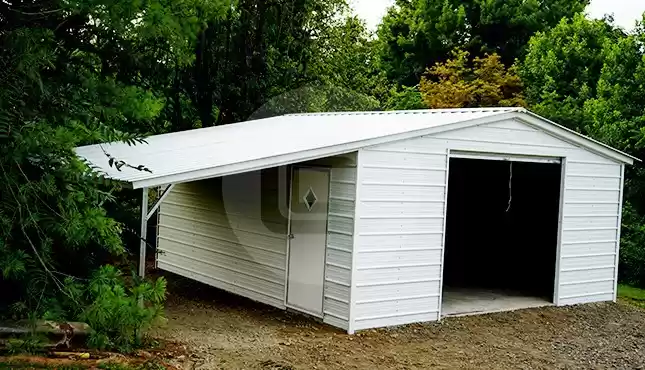 30×21 Garage with Lean-to