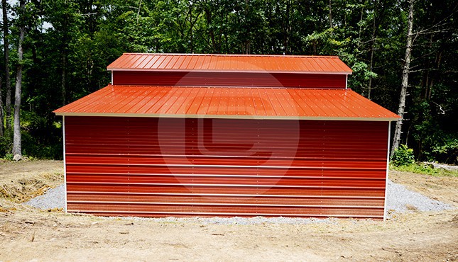 36x25 Drop-Down Steel Barn