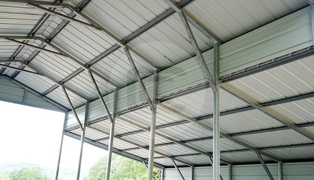 36x25 Drop-Down Steel Barn