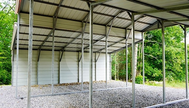 36x25 Drop-Down Steel Barn