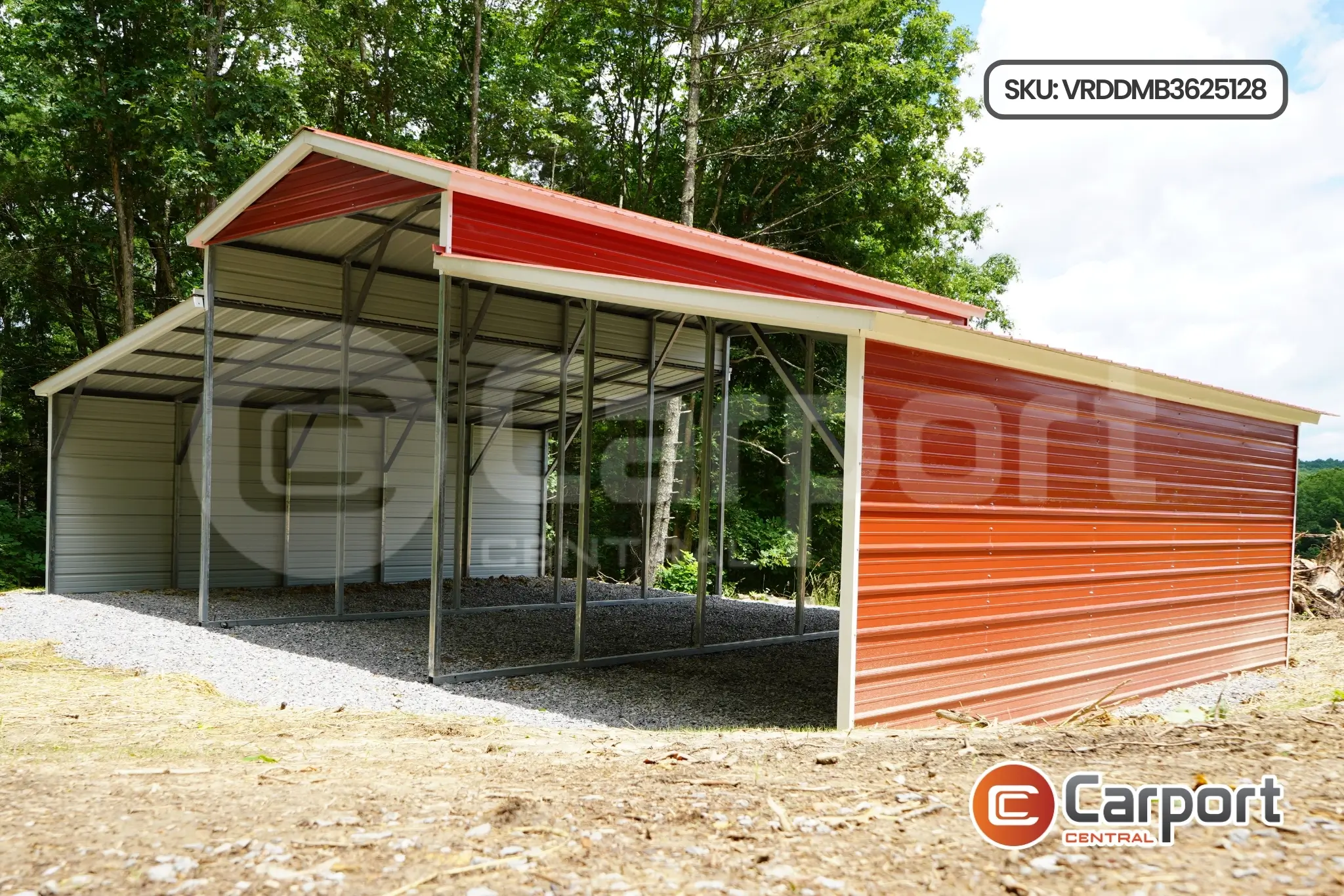 36'x25' Drop-Down Steel Barn