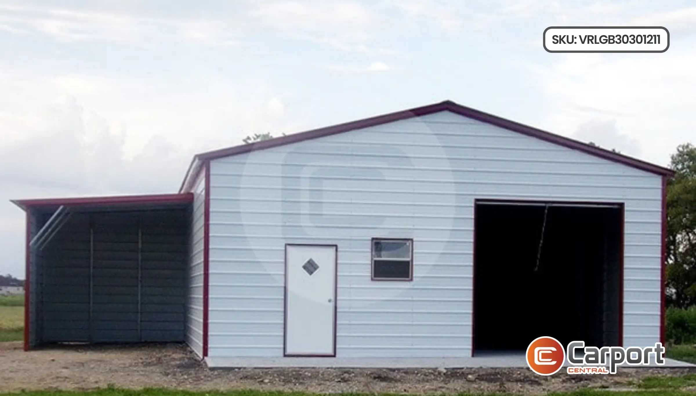 30'x30' Lean-to Garage