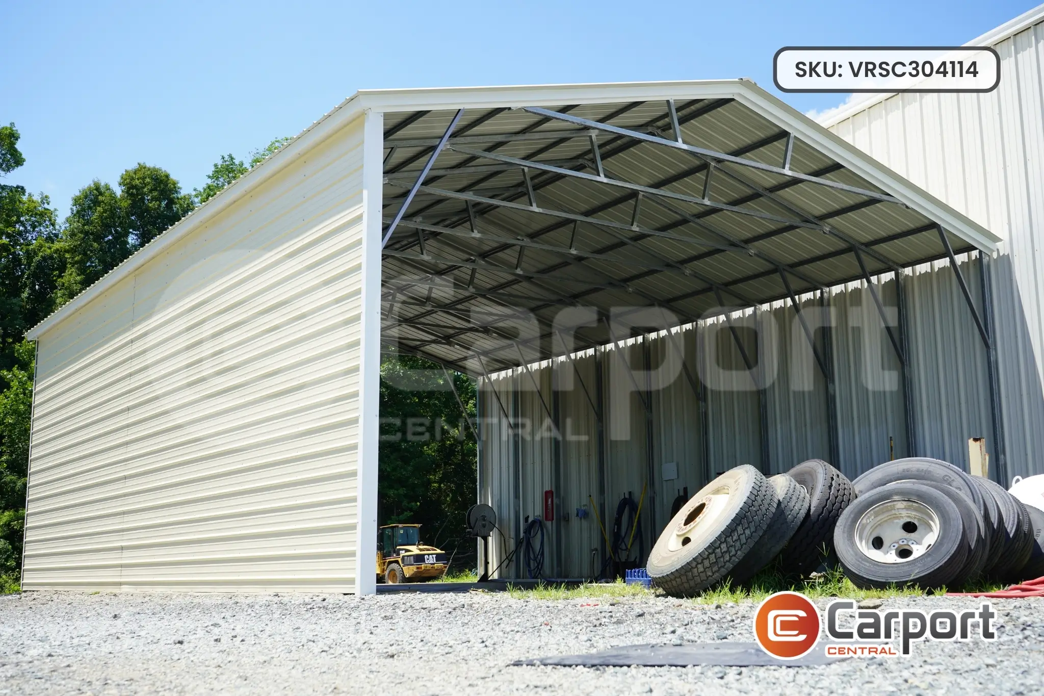 30'x40' Vertical Roof Steel Carport