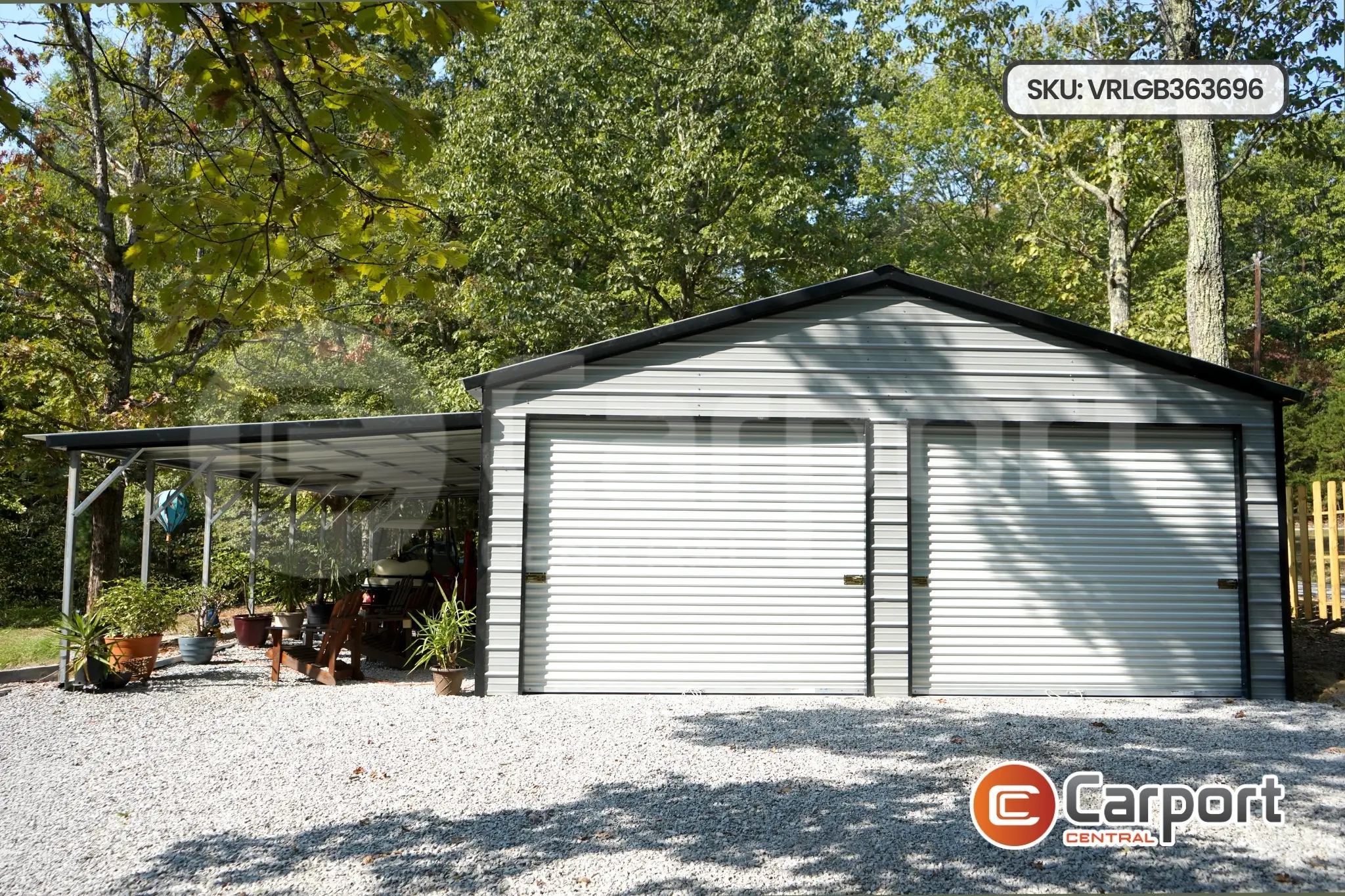 36'x35' Lean-to Garage Building