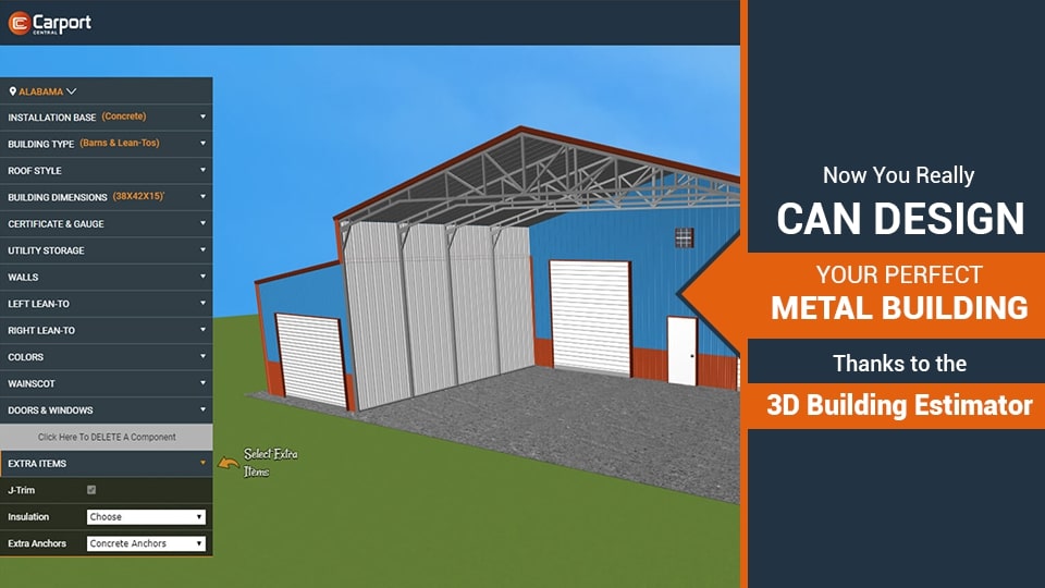 Now You Really CAN Design Your Perfect Metal Building Online, Thanks to the 3D Building Estimator
