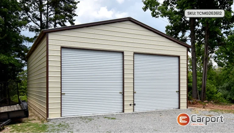 26’x36′ Two Car Metal Garage