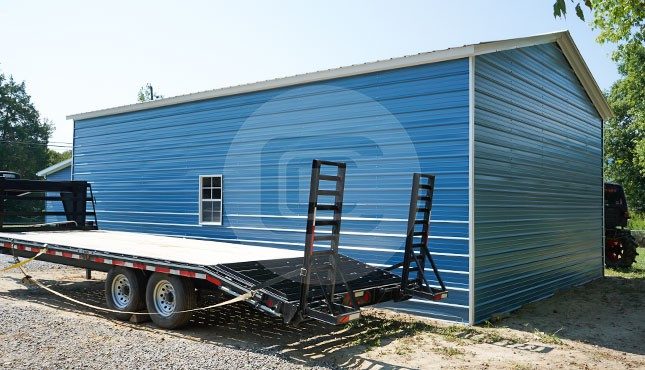 24x35 Vertical Roof Metal Garage