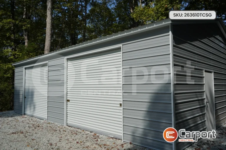 26’x36′ Two Car Steel Garage