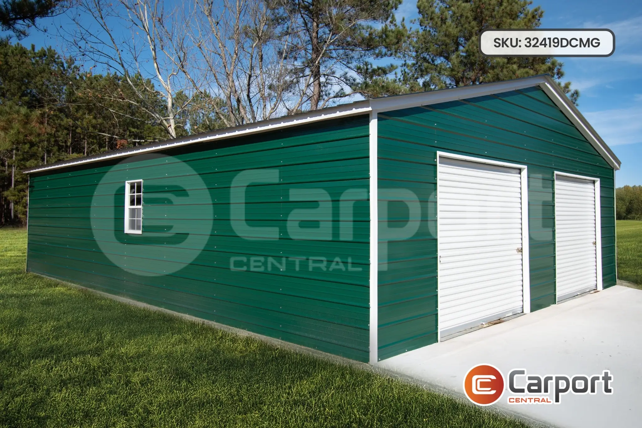 32'x40' Double Car Metal Garage