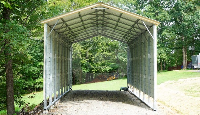 18x41 Vertical Roof RV Carport