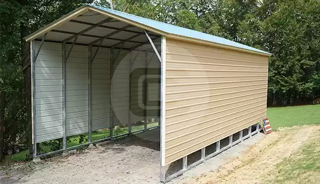 18×41 Vertical Roof RV Carport