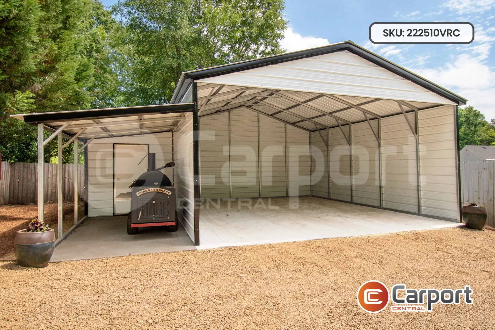 22'x25' Vertical Roof Carport