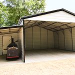 22x25 vertical roof carport front