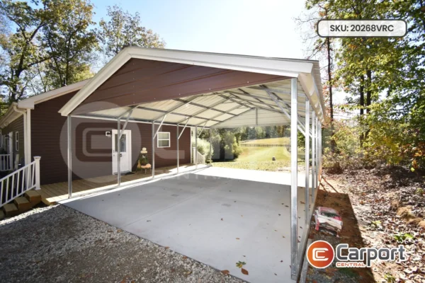 20’x26′ Vertical Roof Metal Carport