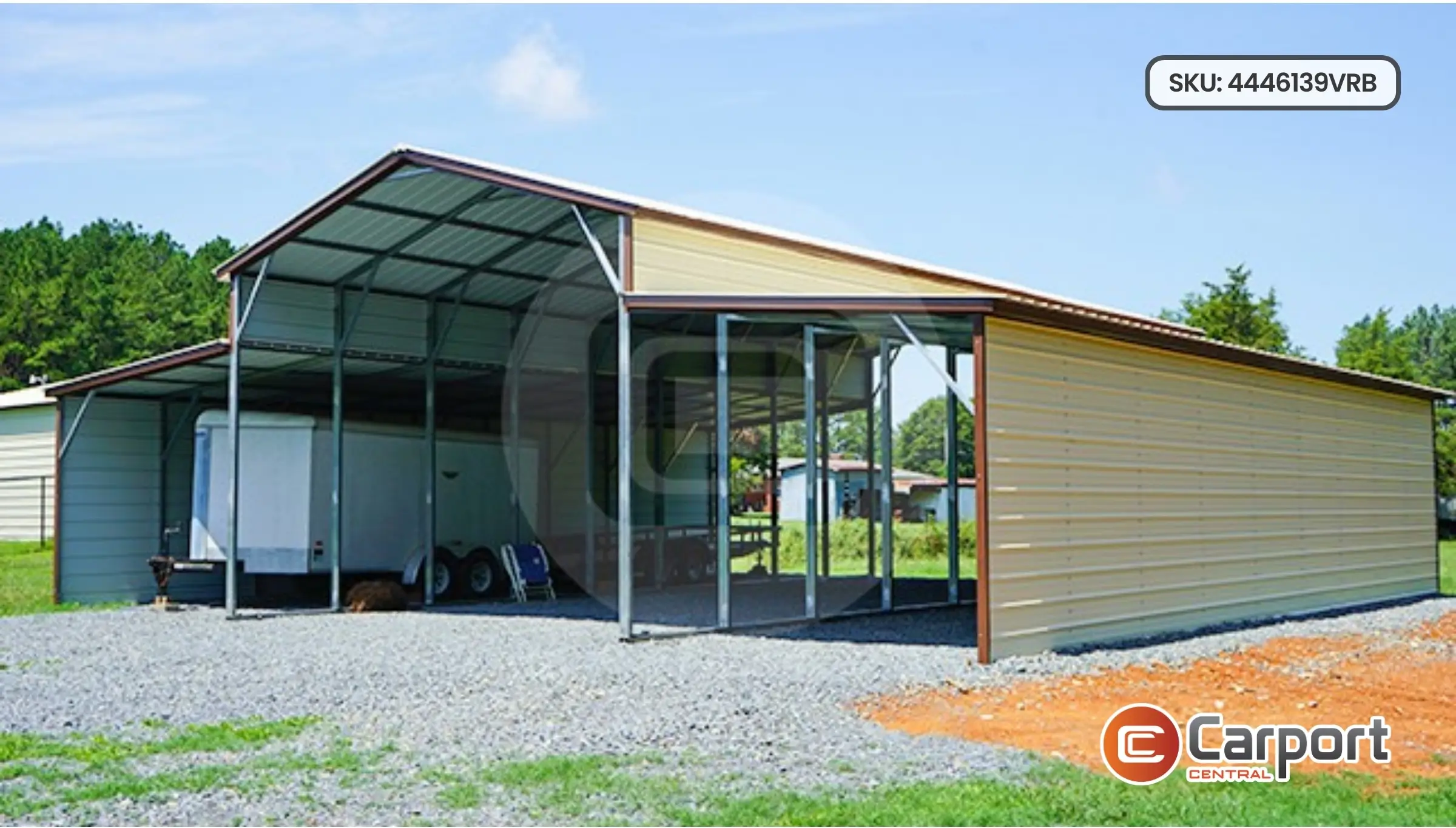 44'x46' Vertical Roof Metal Barn