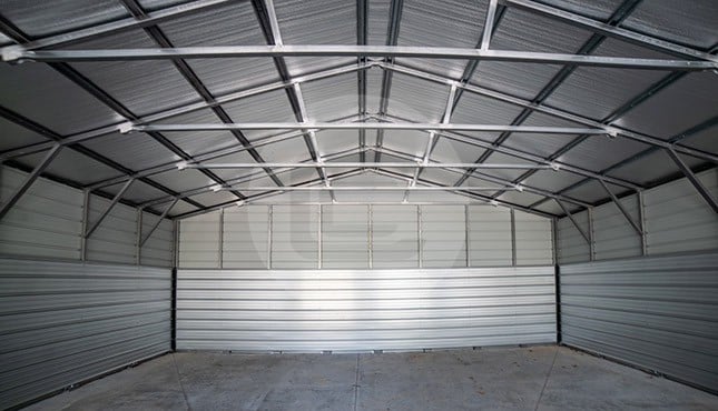 30x51x10 Garage with Covered Porch