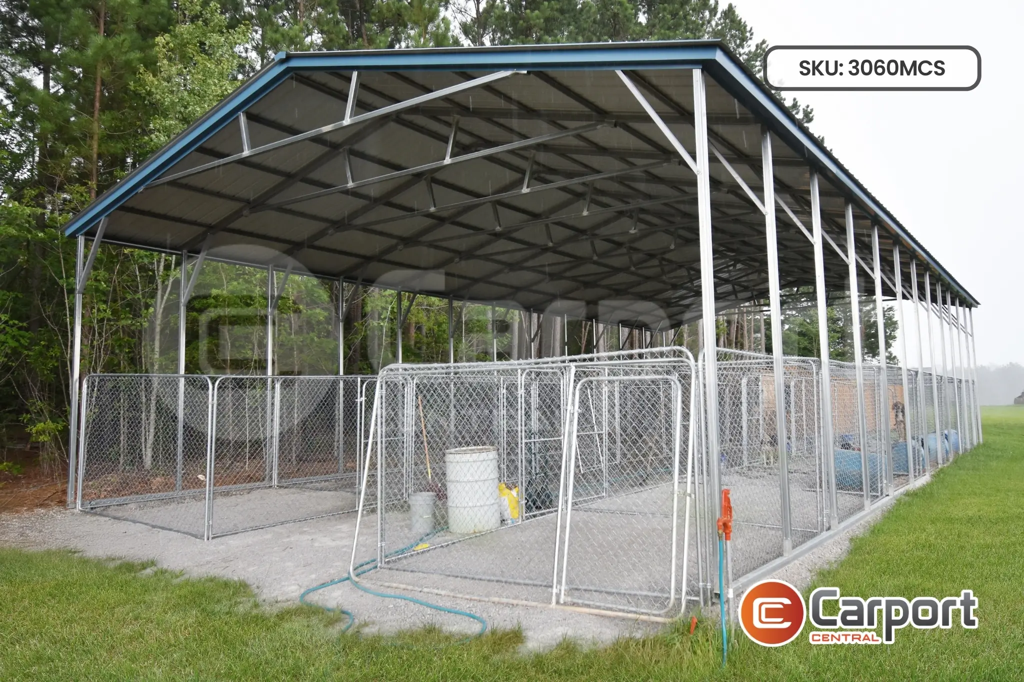 30'x60' Metal Covered Shelter