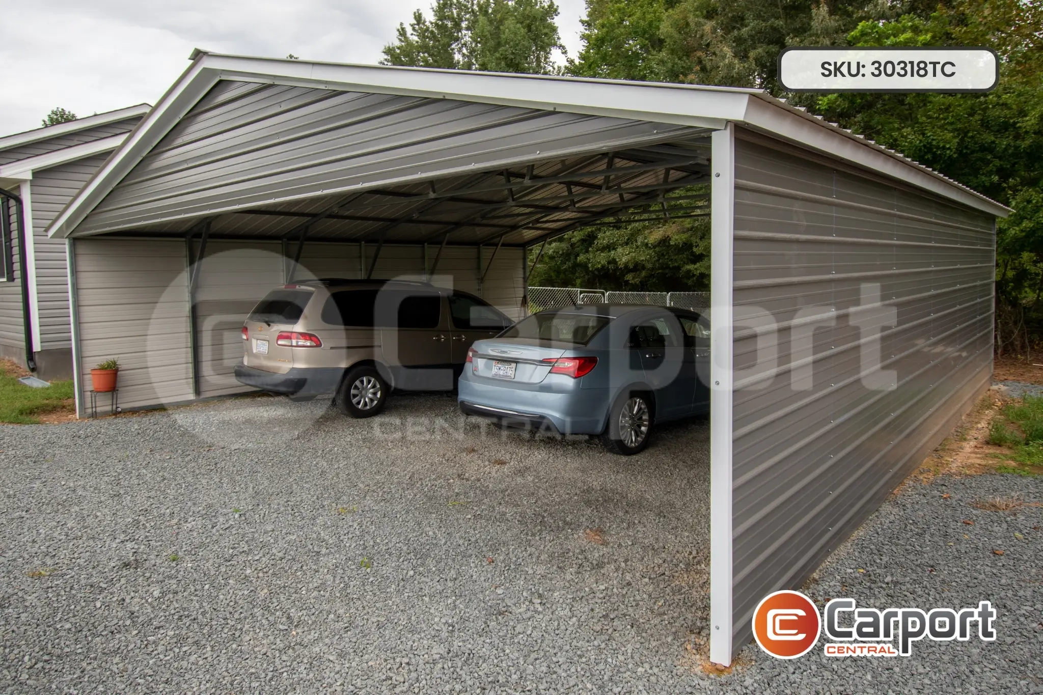 30'x30' Triple Carport