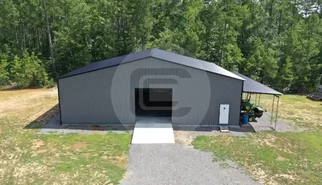 60x51x14 Garage with Lean-To