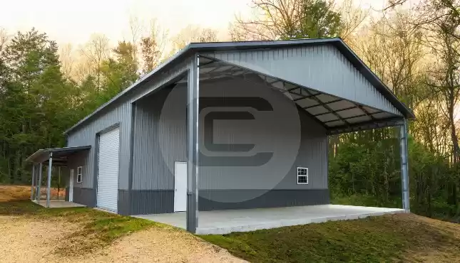40×56 Barn Building with Wraparound Porch