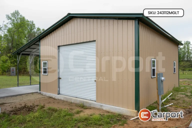 24’x30′ Metal Garage with 12’x30′ Lean-To