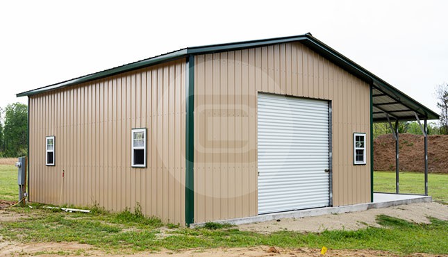 Install Of The Week - 24x31 Metal Garage with Lean-To