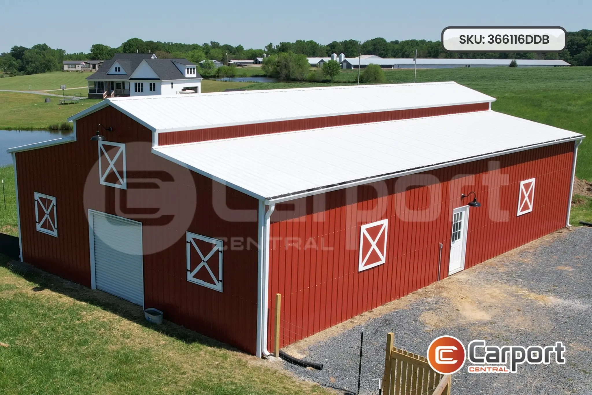 36'x60' Drop Down Barn