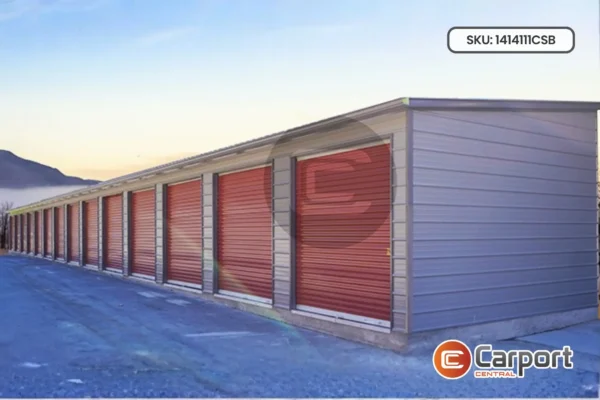 14’x140′ Commercial Single Slope Self-Storage Building