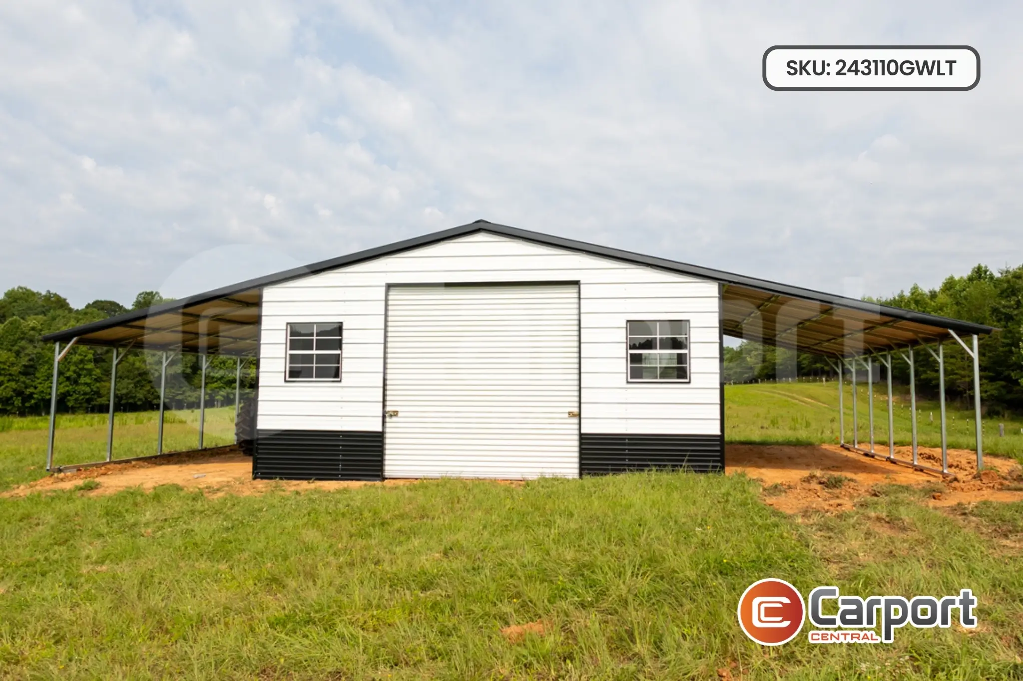 24'x30' Garage with Lean-To