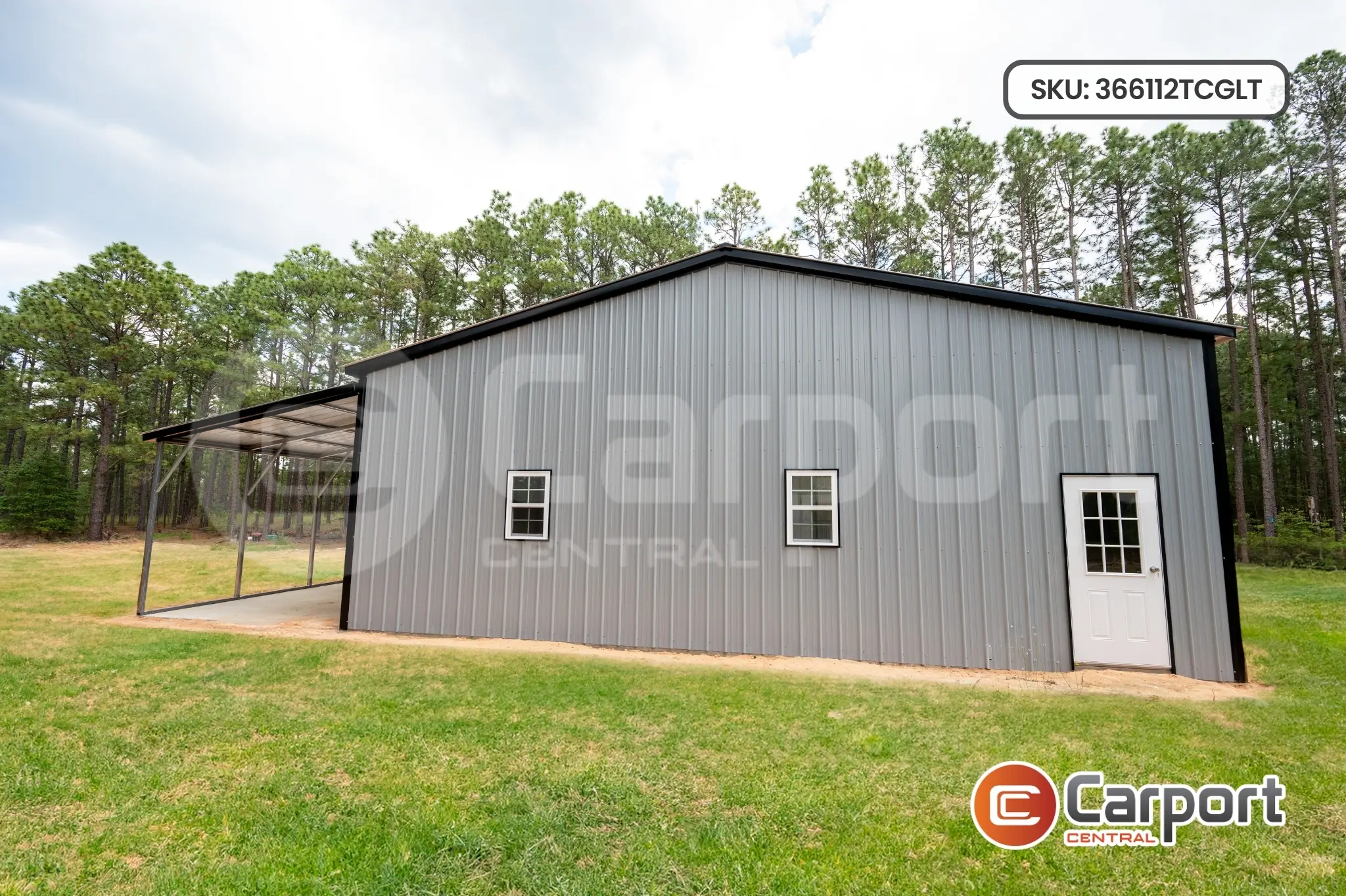 36x60 Three Car Garage with Lean-to | 36x61x12 Garage Prices