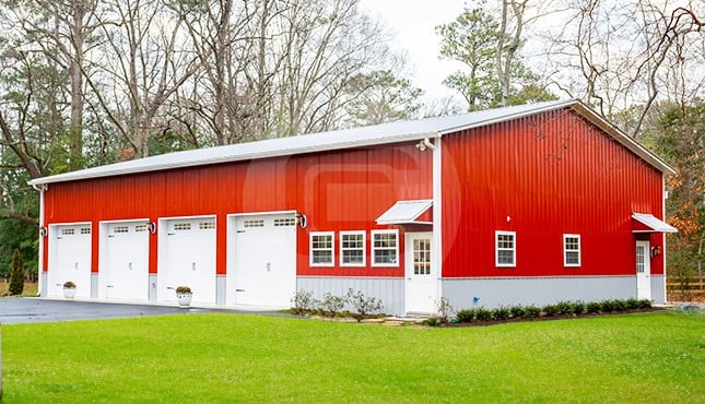 42’x67’ Five Car Garage side