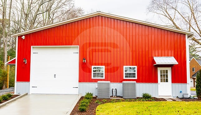42’x67’ Five Car Garage front