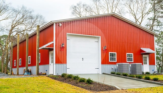 42’x67’ Five Car Garage side