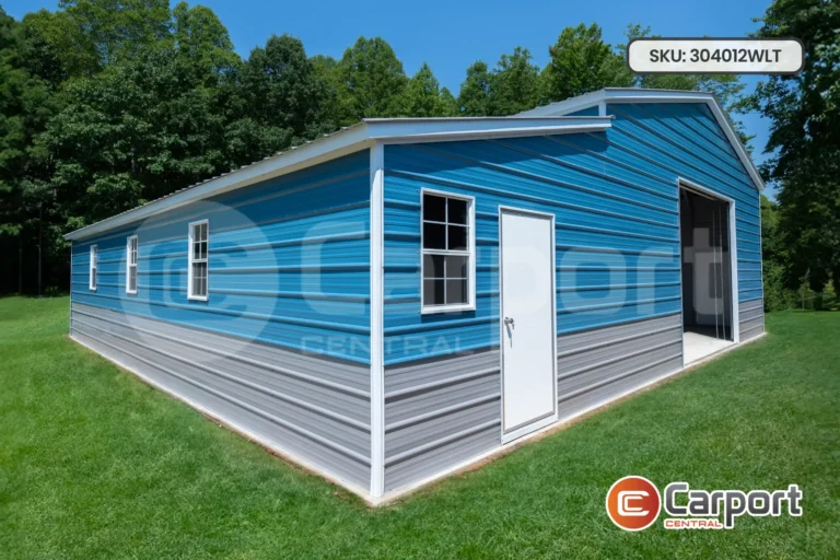 30’x40′ Workshop with 12’x40’x8′ Lean-To