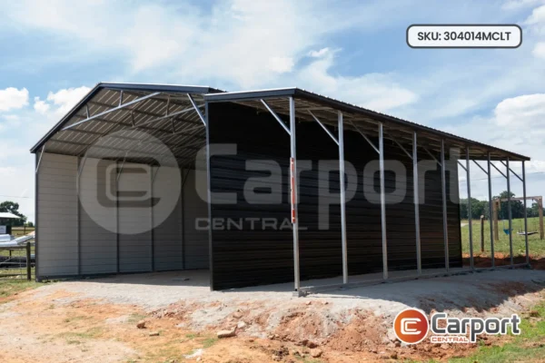 30’x40′ Metal Carport with Lean-To