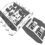 40'x52'x12' Barndominium with Separate Garage Floor Plan
