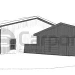 40'x52'x12' Barndominium with Separate Garage Floor Plan