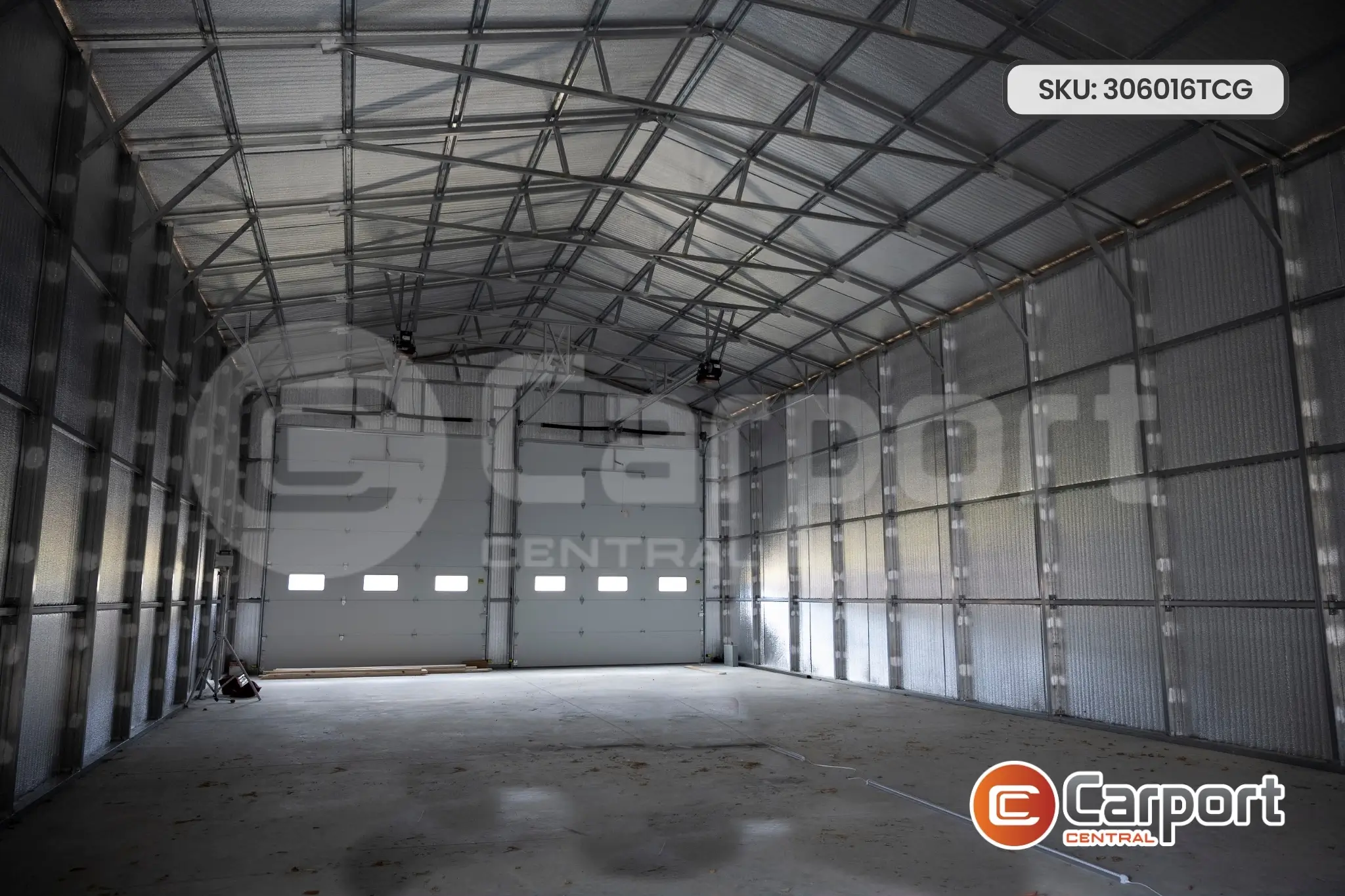 30’ x 60’ x 16’ Two Car Garage - thumbnail 4