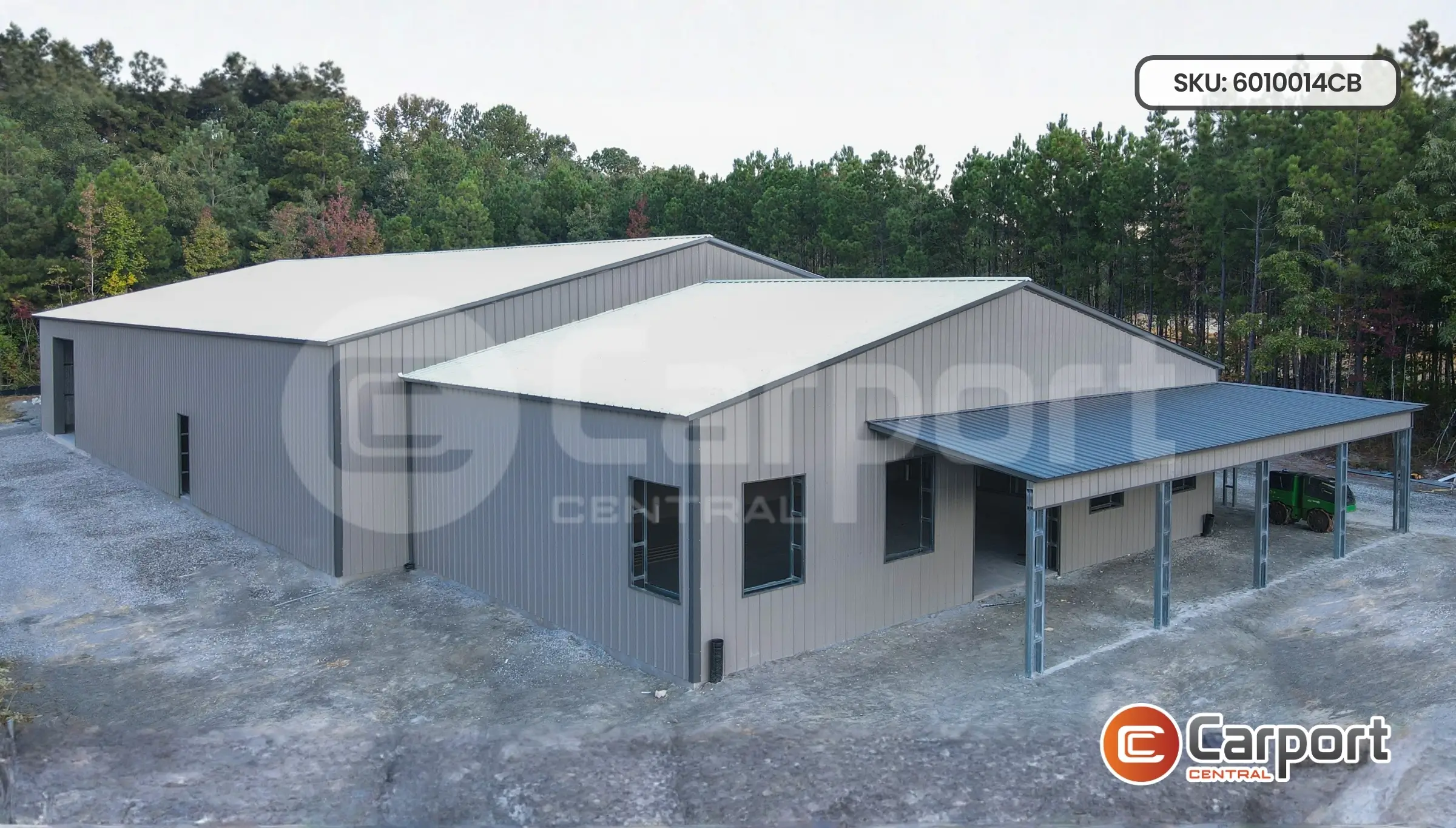 60’ x 100’ x 14’ Commercial Building w/ 50’ x 30’ x 12’ Building Attachment