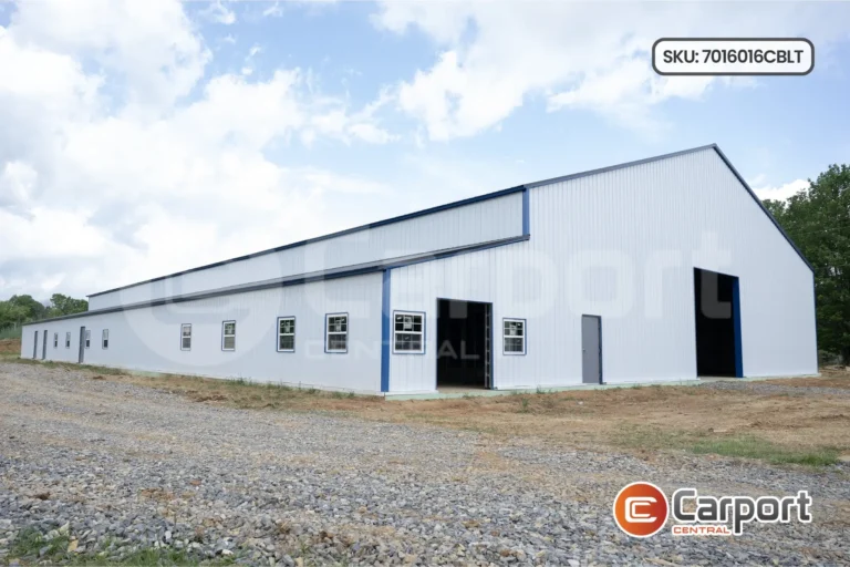 70’ x 160’ x 16’ Commercial Building w/ Lean-To