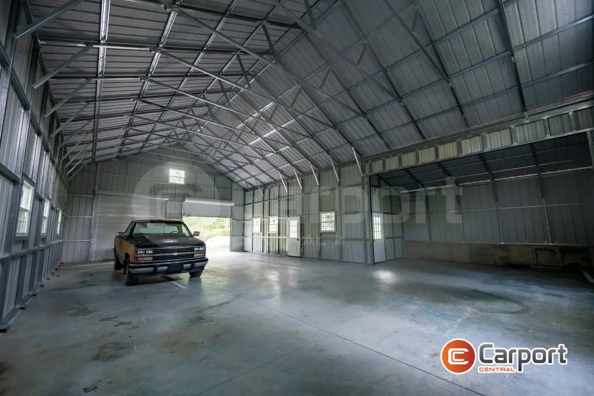 30’ x 52’ x 14’ Metal Garage w/ Lean To