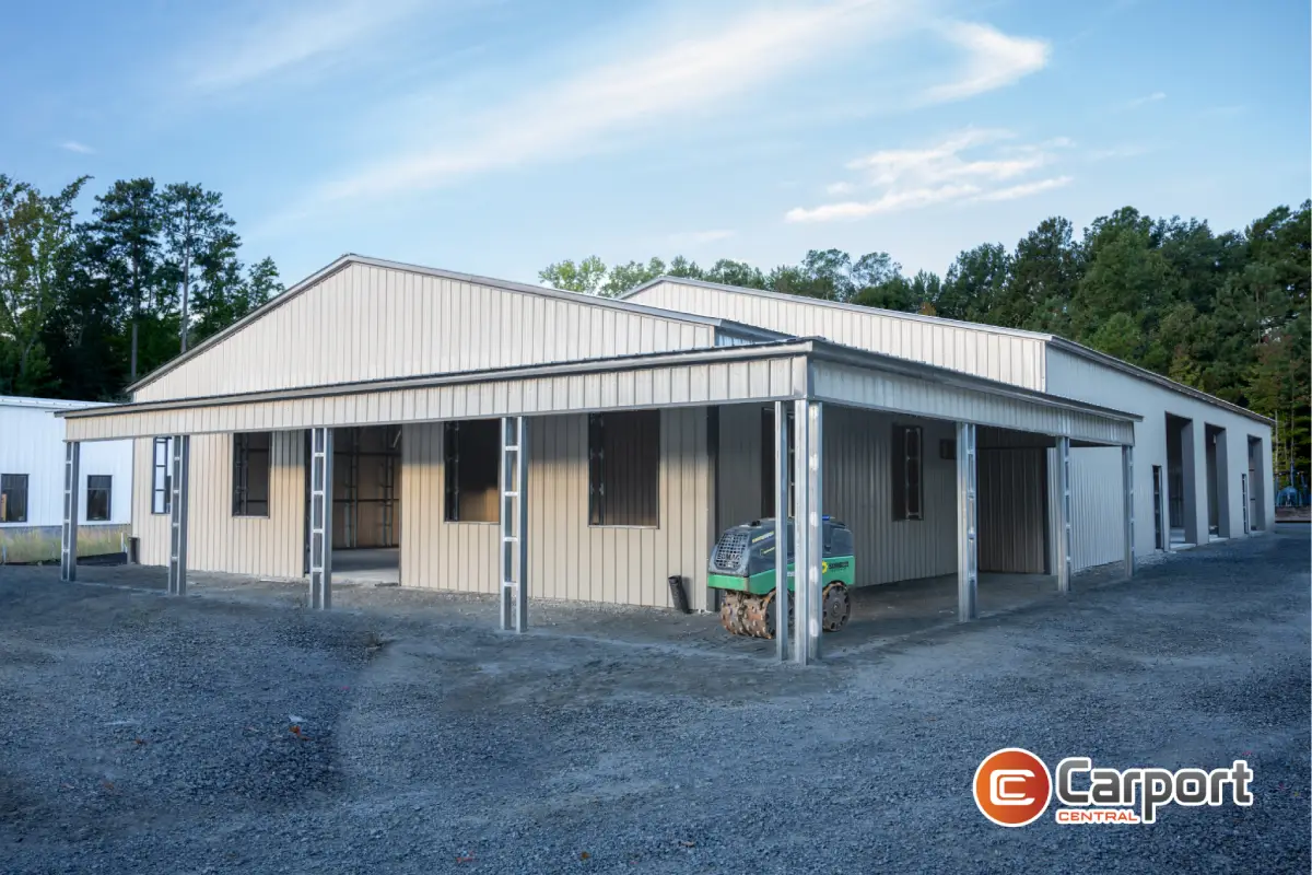 60’ x 100’ x 14’ Commercial Building w/ 50’ x 30’ x 12’ Building Attachment