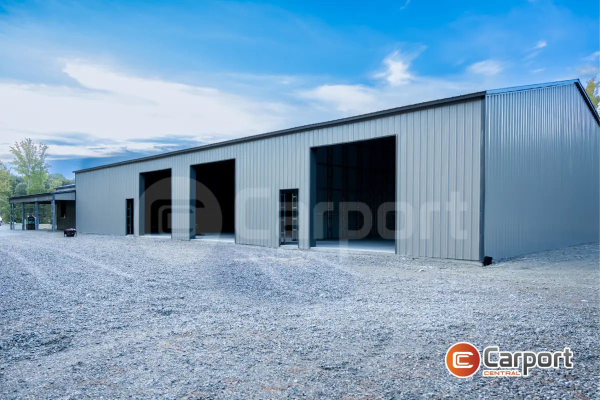 60’ x 100’ x 14’ Commercial Building w/ 50’ x 30’ x 12’ Building Attachment
