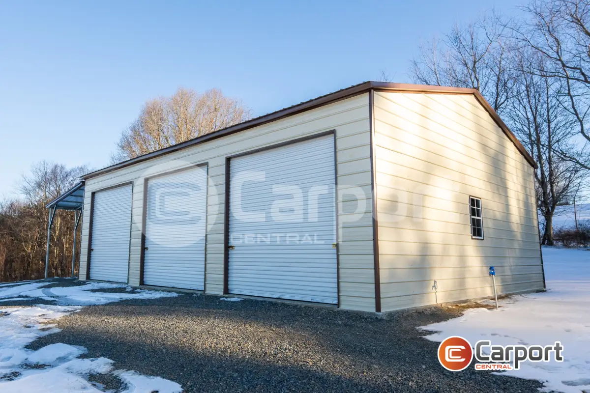 30’ x 40’ x 12’ Metal Garage w/ Lean To